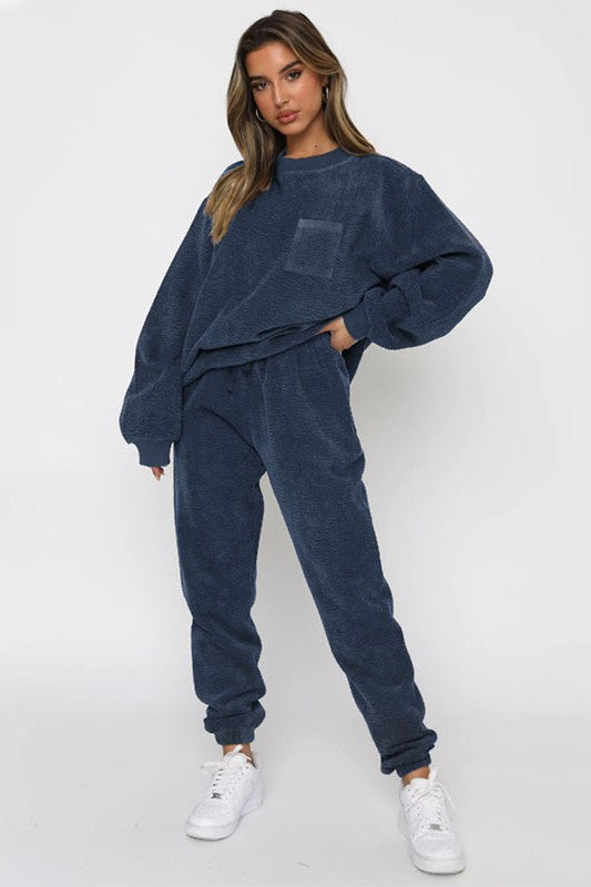 NAVY TWO PIECE CORDUROY  SET