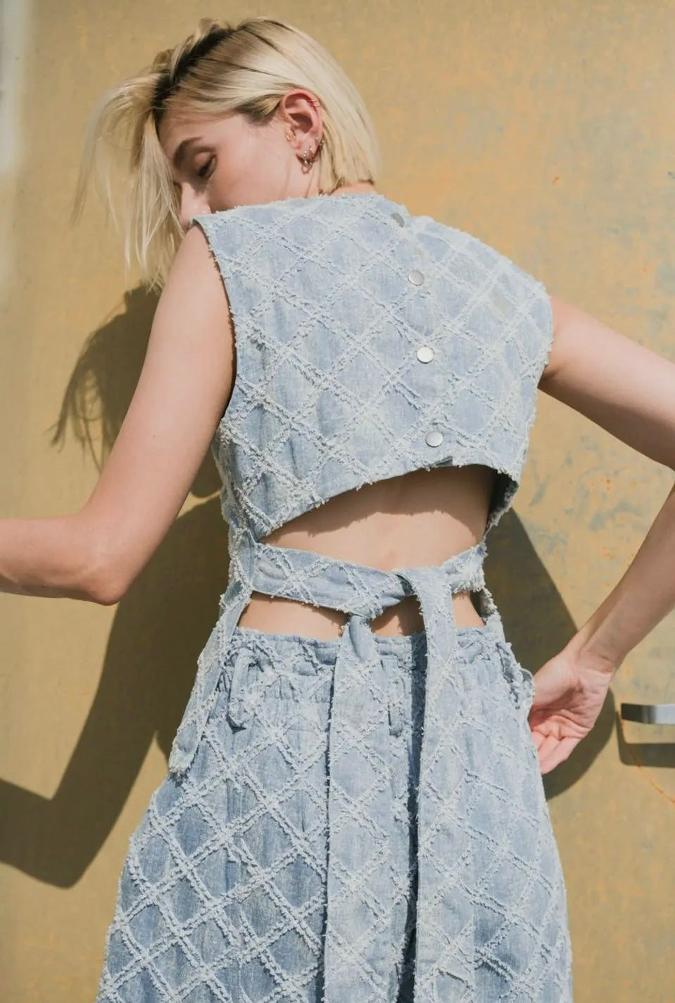 Sleeveless Chic Denim Top