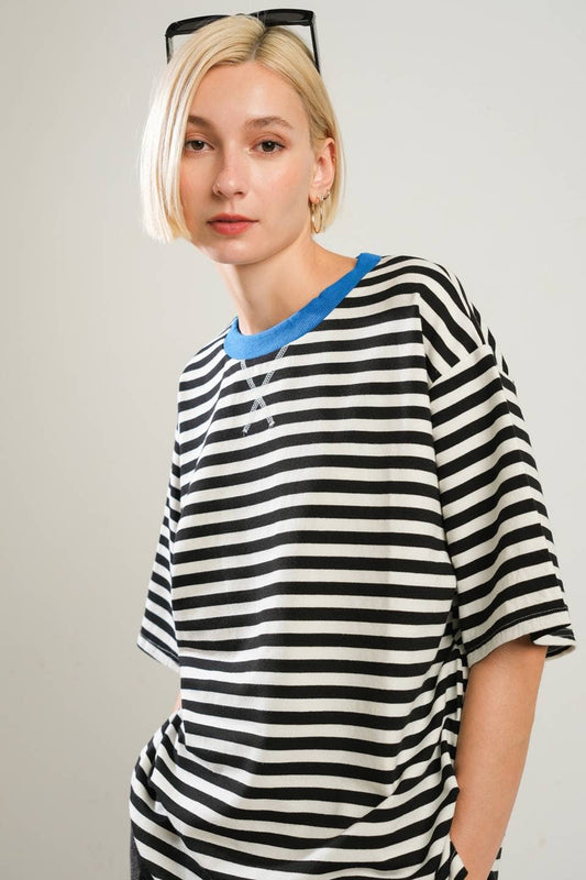 French Girl Striped Knit Top