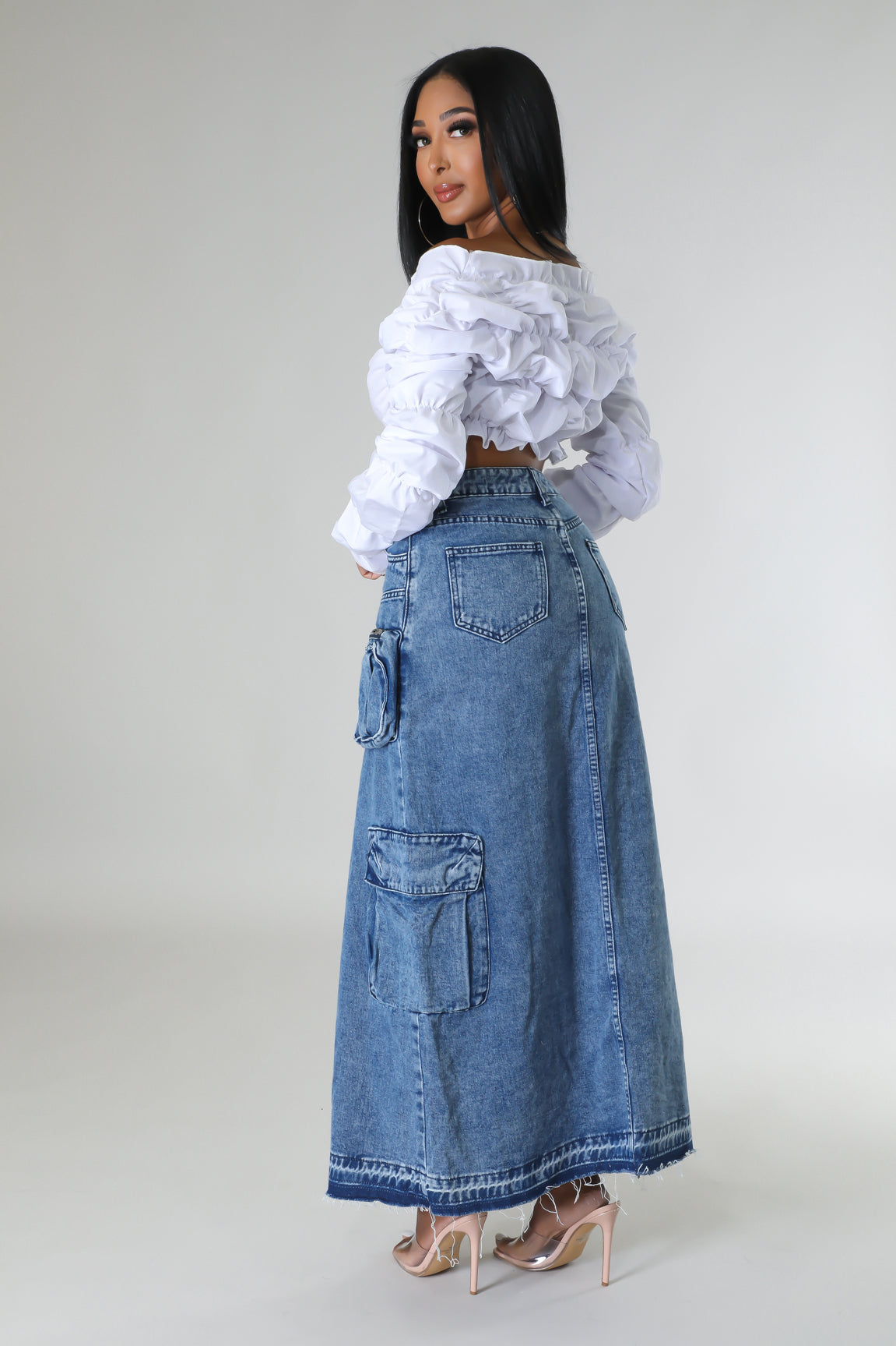 Diggin’ On You Denim Maxi Skirt