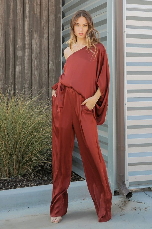 Amber Nights One ShoulderJumpsuit